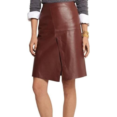 Women Skirt 100% Sheepskin Genuine Leather 2020 Fashion Skirt Female Design A Real Slim Hip Skirt Real Leather H74
