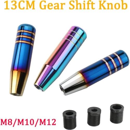 13CM Universal Aluminium Alloy Gear Shift Knob Toasted Blue Manual Shifter Dandle JDM Car Accessories Replacement