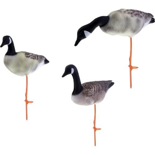 3Pcs Lifelike Full Body Goose Hunting Shooting Decoys Lawn Ornaments Decors, 3 Different Models