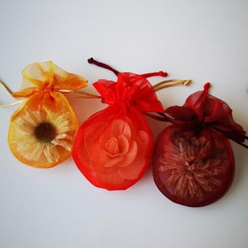 50pcs kawaai rainbow colour drawstring bags yarn gift bags wedding candy boxes jewelry gifts dry flower packaging pouches supply