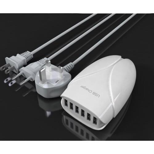 6 Ports Portable USB Charger EU / US / UK Power Adapter Plug 1.5M extension cord socket travel charger For iPhone iPad