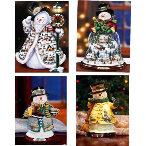 NEW DIY Christmas Diamond Painting Cartoon Santa Snowman Angel 5D Full Mosaic Diamond Embroidery Art Decoration Gift Painting