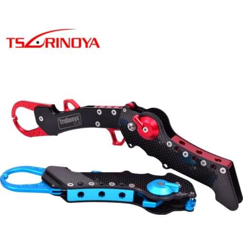 TSURINOYA 28.5cm Aluminum Fish Controller Carbon Fiber Handle Max Load 50kg Fish Grip Lip Grabber Alicate De Pesca Fishing Tools