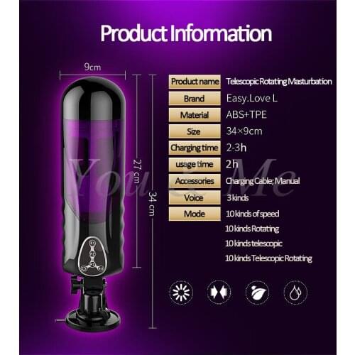 Automatic High-speed Telescopic Rotating Voice Sex Machine Vagina Pussy Vibrator Sex Toys for Men Electric Male Masturbators