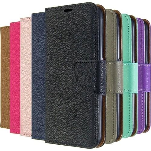 Litchi Cover For Nokia 3.4 2.4 2.3 5.3 1.3 Solid Color Card Slot Wallet Flip Cases For Nokia 1 Plus 2.1 3.1 5.1 2.2 3.2 6.2 7.2
