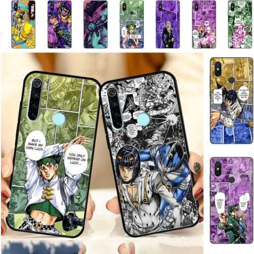 YNDFCNB JoJos Bizarre Adventure JoJo Anime Phone Case for Redmi Note 4 5 6 8 9 pro Max 4X 5A 9S case