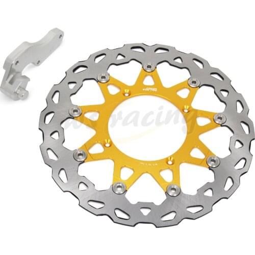 CNC 320MM Motorcycle Front Floating Brake Disc & Caliper Bracket Adapter For SUZUKI RM125 RMZ250 RMZ450 RMX250 DR250 RM85 RM250
