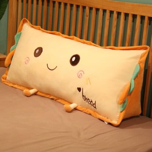 80CM Kawaii Bread Long Pillow Plush Toys Cute Plush Doll Soft Stuffed Bread Cushion For Kids Girls Birthday Gifts
