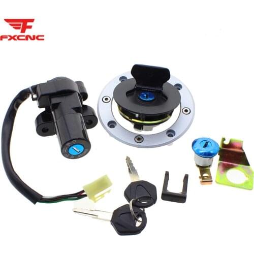 FOR Suzuki GS500 2001-2010 2009 2008 2007 2006 2005 12V Motorcycle Ignition Key Switch Seat Lock Fuel Tank Gas Cap Cover Set