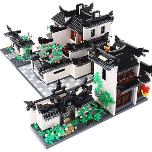 Chinese City Street View Bricks Blocks Friends Creator House Building Blocks High Tech Toys For Children Birthday Gift