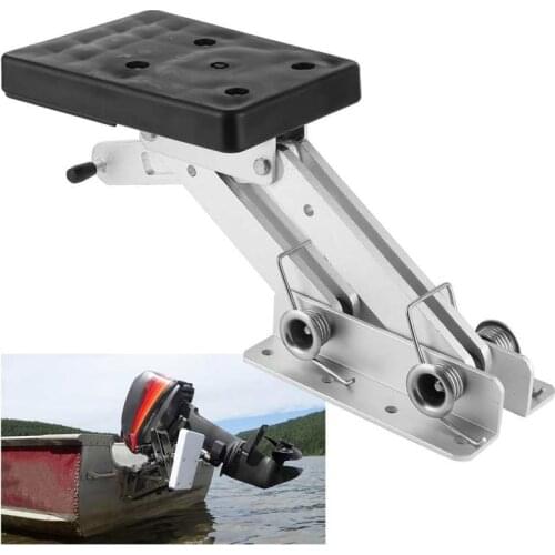 Aluminum Outboard Engine Motor Bracket Mount Adjustable for 2-Stroke 7.5-20HP Kicker Auxiliary Motors Boat Marine Accessories