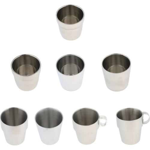 Stainless Steel Camping Tea Cup Coffee Mug Outdoor Water Storage Double Wall design