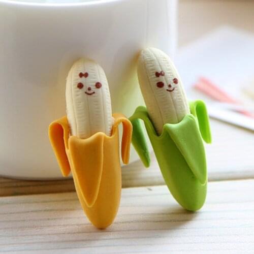 Banana Eraser Student Stationery Kids Erasers New Cartoon Eraser Cute Novelty Erasers Childrens Gift Kawaii School Supplies