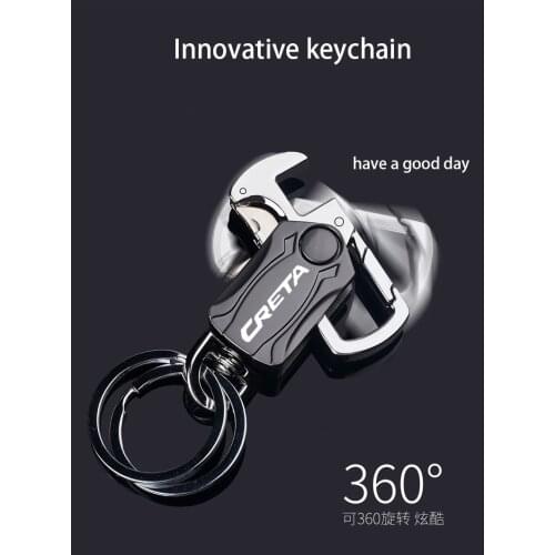 Multifunctional Metal Keychain Metal Alloy Buckle Waist Car Key Chain Key Chain Beer Bottle Opener for Hyundai Creta ix25 2020