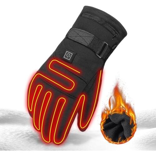 Mens Cycling Gloves Winter Touch Screen Riding Mtb Bicycle Gloves Bike Motorcycle Gloves Thermal Heated Waterproof