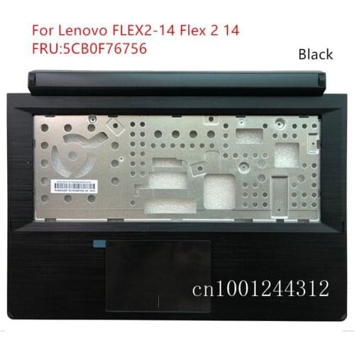 New For Lenovo Flex2-14 Flex 2-14 Touchpad Palmrest Upper Case Keyboard Bezel Cover 5CB0F76756 black