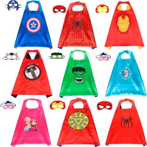New role play costume spider man Captain America superhero cartoon Costume Cape childrens costume festival party cartoon Cape