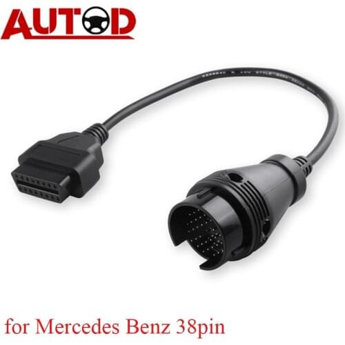 OBD2 Cable for Mercedes Benz 38PIN OBD Connector MB 38-16PIN Diagnostic Cable Auto Connector 38 PIN Cable Adapter for Benz38