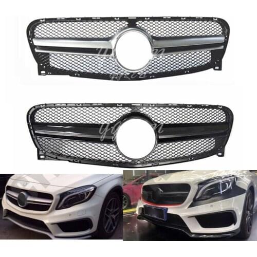 For 2014 2015 2016 Year for Mercedes Benz GLA X156 Front Black Grille Grill Vent Cover