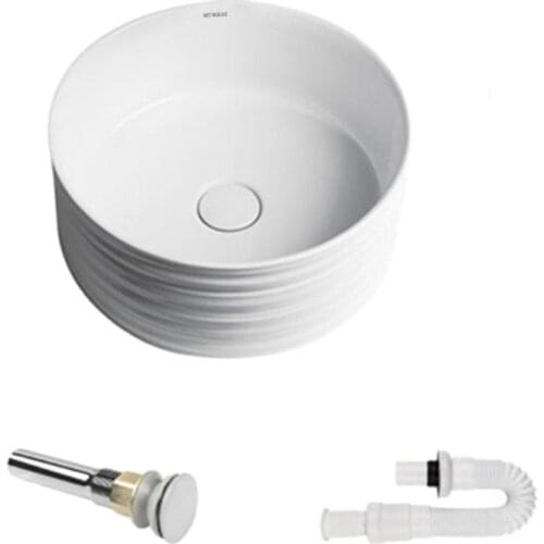 Nordic Above Counter Basin Black and White Basin Square Washbasin Ceramic Art Washbasin Household Bathroom Sinks Shampoo Sinks