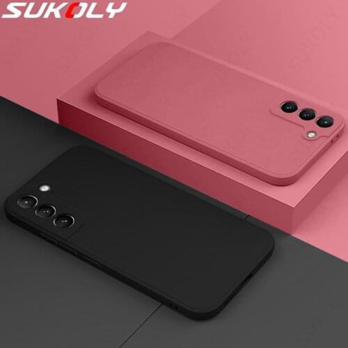 Luxury Square Liquid Silicone Case For Samsung S21 S20 FE A51 A71 A52 A72 A32 A50 A70 Note 20 Ultra 10 S10 S9 S8 Plus Soft Cases