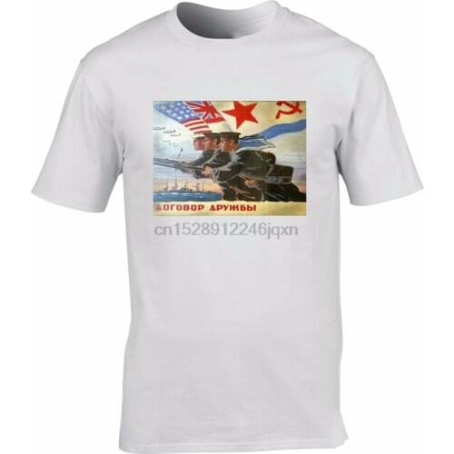 Russian Usa British World War2 Naval Propaganda T-Shirt Military Ww2 Soviet Wwii Fashion Cool Tee Shirt