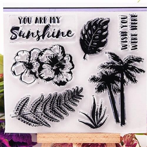 12.5x10cm tree flowers Transparent Clear Stamps Silicone Seals Roller Stamp DIY scrapbooking photo album/Card Making Easter