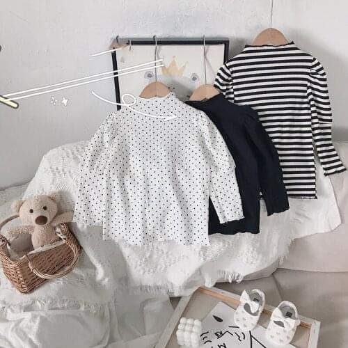 Toddler Girls Autumn Fall Sweatshirts Spring Casual T-Shirts Solid Color Tops Baby Long Sleeve Clothes Childrens Sweet Clothing