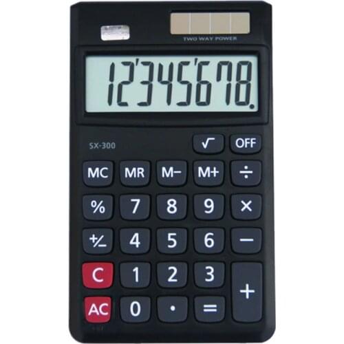 SX-300 Mini Cute Calculator Portable Carrying Small Solar Calculator Student Test University Simple Business Office Pocket