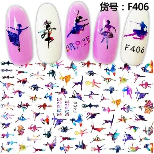 1 sheet ultrathin adhesive 3d nail art decorations stickers adesivos manicure decals personality nails accessoires F40408