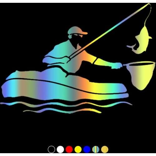 Various Sizes Boat Fishing Car Sticker Vinyl Car Decal Waterproof Stickers Car Truck Bumper Rear Window No Background Kk20*14cm