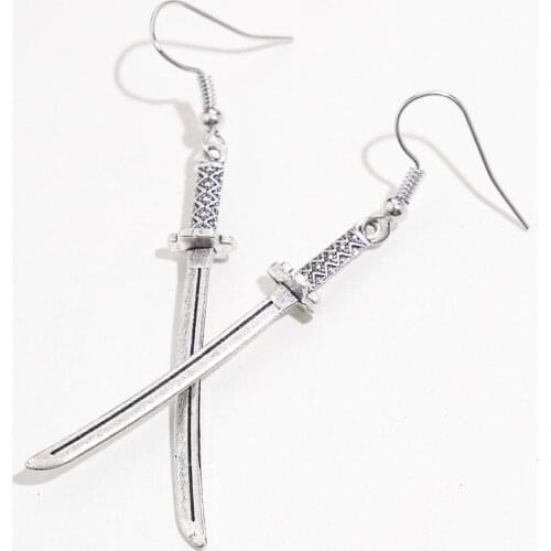 Gothic Sword Dangle Earrings For Women Witch Antiques Cool Punk Harajuku Creative Fashion Charm Drop Earrings Jewelry Gifts New