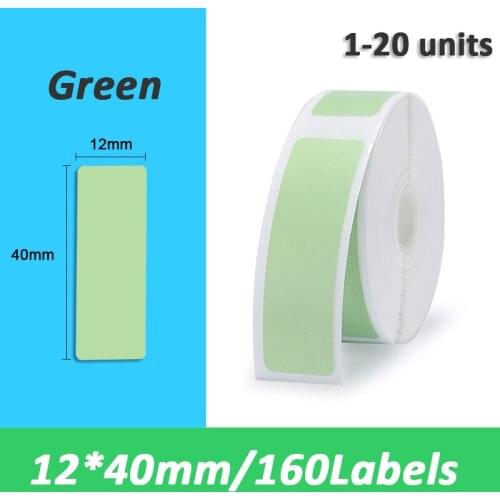 Green 12x40mm label for Niimbot D11 Wireless label maker Portable Bluetooth Thermal Label Printer Home Office Printer