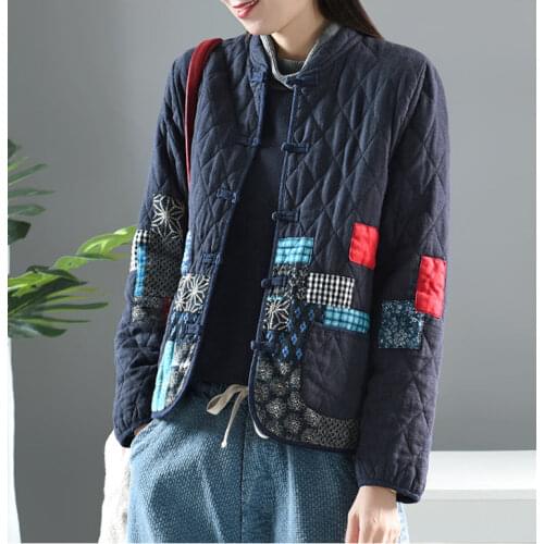 Aransue 2021 Spring And Autumn Cotton Jacket Short Original Design Womens Clothing Cotton Padded Coat,RM666