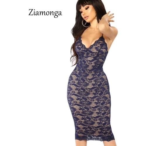 Ziamonga Sexy Dress Bandage Bodycon Clubwear Dress For Women Fashion Sleeveless Floral Lace Bandage Dress Women Sexy Dresses