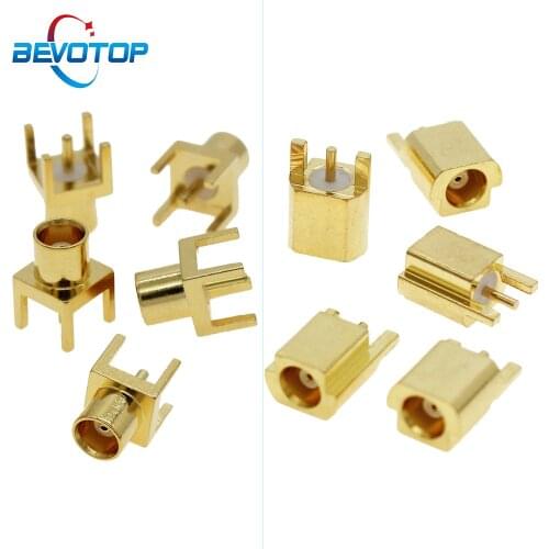 10pcs/lot MCX Female Jack Connector PCB Mount With Solder Straight Gold Plated MCX Socket RF Connector