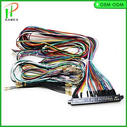 2 pcs/ lot Jamma wire harness with 5, 6 action button wires -5V wires Jamma 28 pin JAMMA wiring for arcade game cabinet