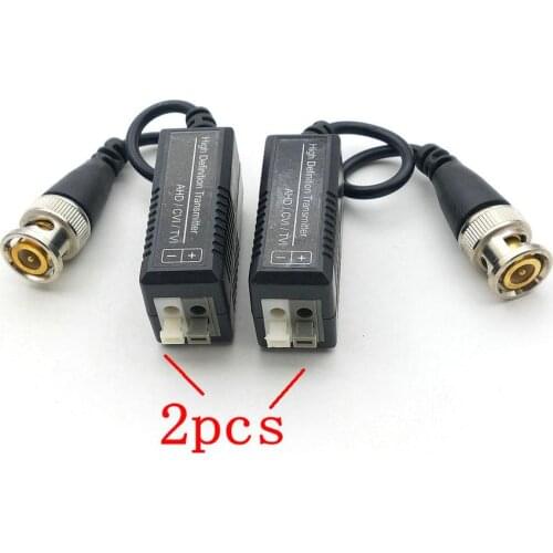 2pcs Video Balun Coax BNC to UTP CAT5 for CCTV HD AHD HD TVI CVI 1080P