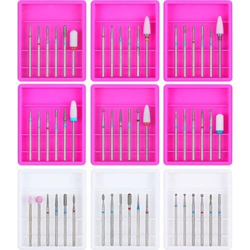 2019 Limited Time-limited Cross-border for 6 Pcs Nail Grinding Head Polishing Machine Tool Kit Pens