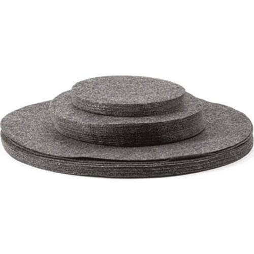 24pcs Felt Dish Protection Pad Bowl Anti-Friction Pad Soft White Gray Board Storage Packing Food Plate Divider Kitchen Supplier