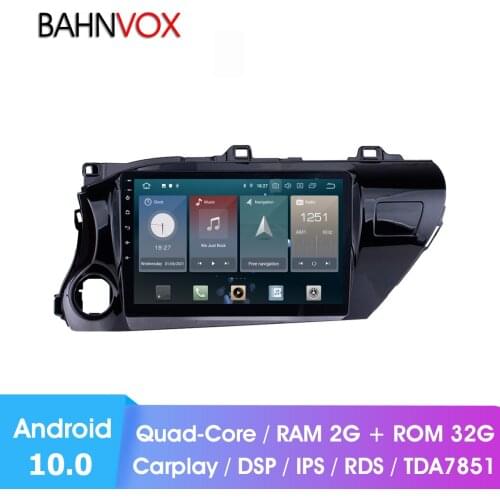 10.1" android 10.0 RAM2G car gps dvd player for Toyota Hilux revo LHD 2016 2019 car radio multimedia navigation stereo head unit