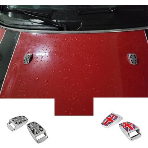 Car Water Spray Windshield Sticker For Mini Cooper One JCW R55 R56 R60 F54 F55 F56 Head Hood Wiper Nozzle Cap Accessories