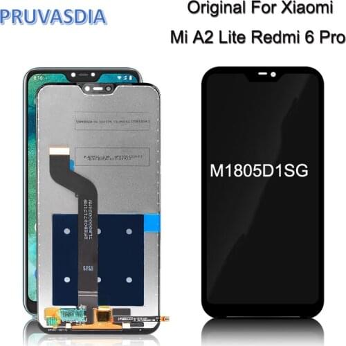 For Xiaomi Mi A2 Lite A2Lite LCD Display Touch Screen Digitizer Assembly + Frame For Xiaomi Redmi 6 Pro 6Pro Mi A2 Lite