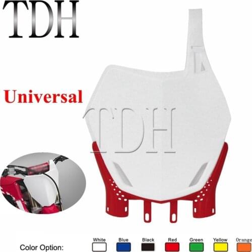 Dual Sport Motorcycles Plastic Front Number Plate For Honda Yamaha Suzuki Kawasaki EXC XCF CRF WRF KLX KX CRM 85/125/150/250