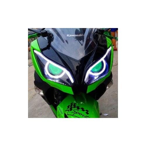 Kawasaki ninja 250 300 ninja250 ninja300 Headlamp Assembly 2013-2018 Motorcycle Headlight HID Projector Angel Eye Demon eyes DRL