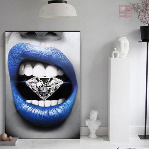 Beautiful mouth Diamond Paintings lips Diy 5D Full Round Diamond Embroidery Diamond Mosaic Rhinestones diamond art kits WG1955