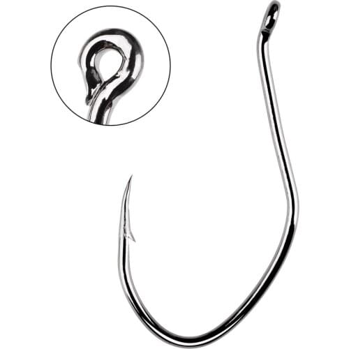 Catfish Hook 100pcs/pack High-Carbon Steel Fishing Hook 10#-6/0# Very Sharp Hook Barbed Catfish Hooks Fishing Tackle