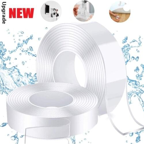 1/2/3/5m Reusable Double-Sided Adhesive Nano Traceless Tape Removable Sticker Washable Adhesive Loop Disks Tie Glue Gadget