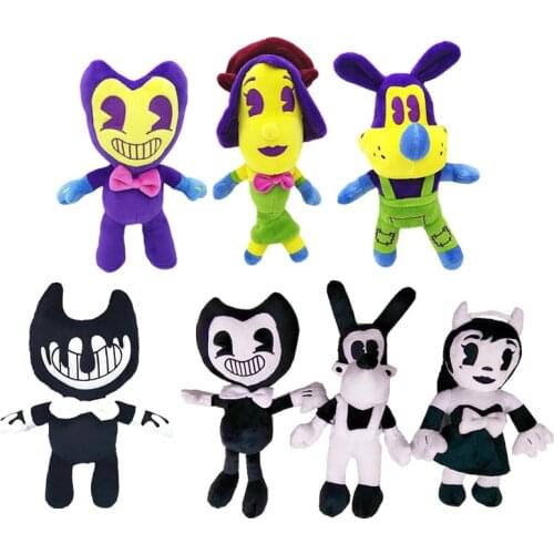 25-30cm Cartoon Horror Game Plush Toys Bendy And Ink Machine Soft Doll Colorful Bendy Bandy Stuffed Plushie Gift For Fans Kids