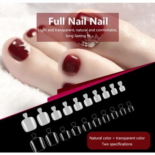 500pcs False Nail Tips Manicure Pointed Nails Seamless Nails Ballet Nails Transparent Nails Toenails DIY Foot Tip Nail Art